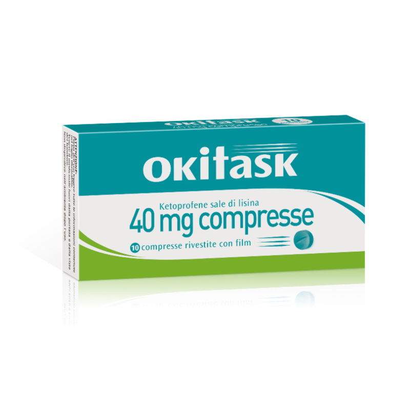 okitask 40 mg compressa rivestita con film, 10 compresse in blister al/al