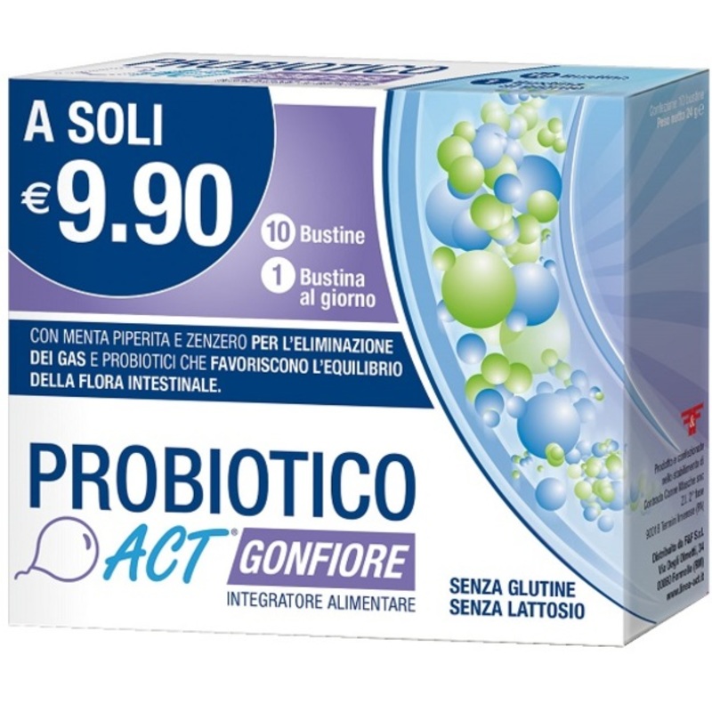 probiotico act gonfiore 10bust